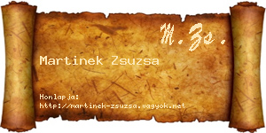 Martinek Zsuzsa névjegykártya